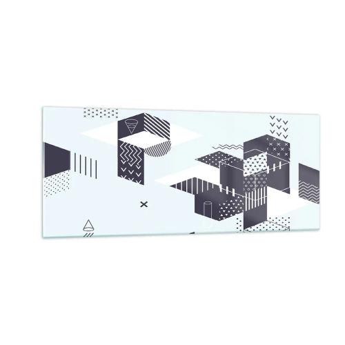 Schilderen op glas - In de ziel van een wiskundige - 100x40 cm