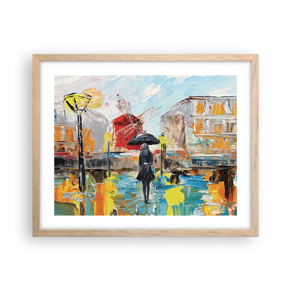 Een poster in een licht eiken lijst - Parijse legendes - 50x40 cm