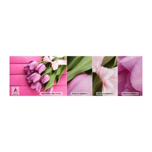 Fotobehang Monster Premium Sand - Enkel voor jou - Bloemen, Tulpen, Boeket bloemen - 100x30 cm