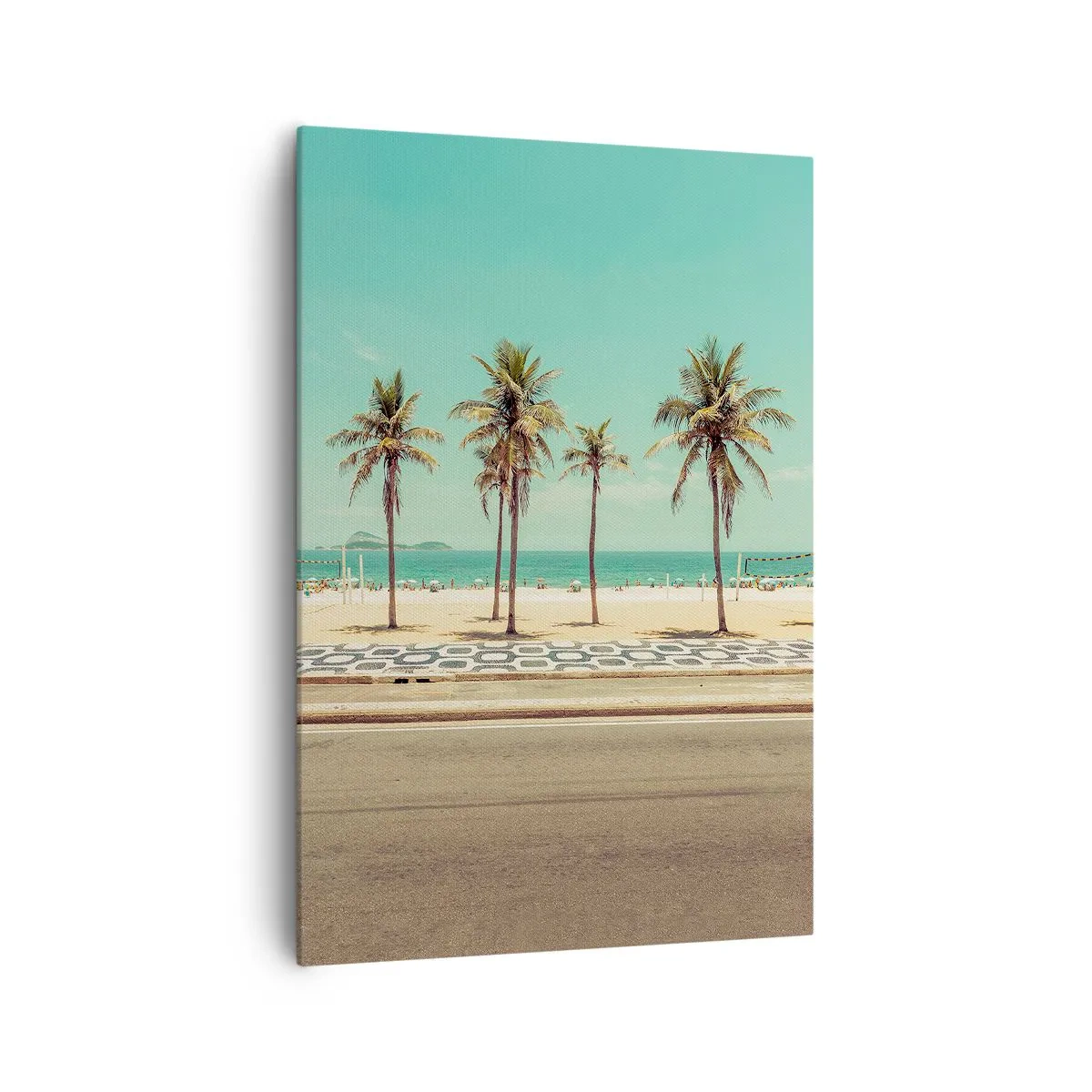 Schilderen op canvas - Op wacht op het strand - 70x100 cm