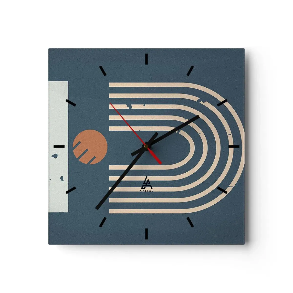 Wandklok - Klok - Geometrie op de granaatappel - 30x30 cm