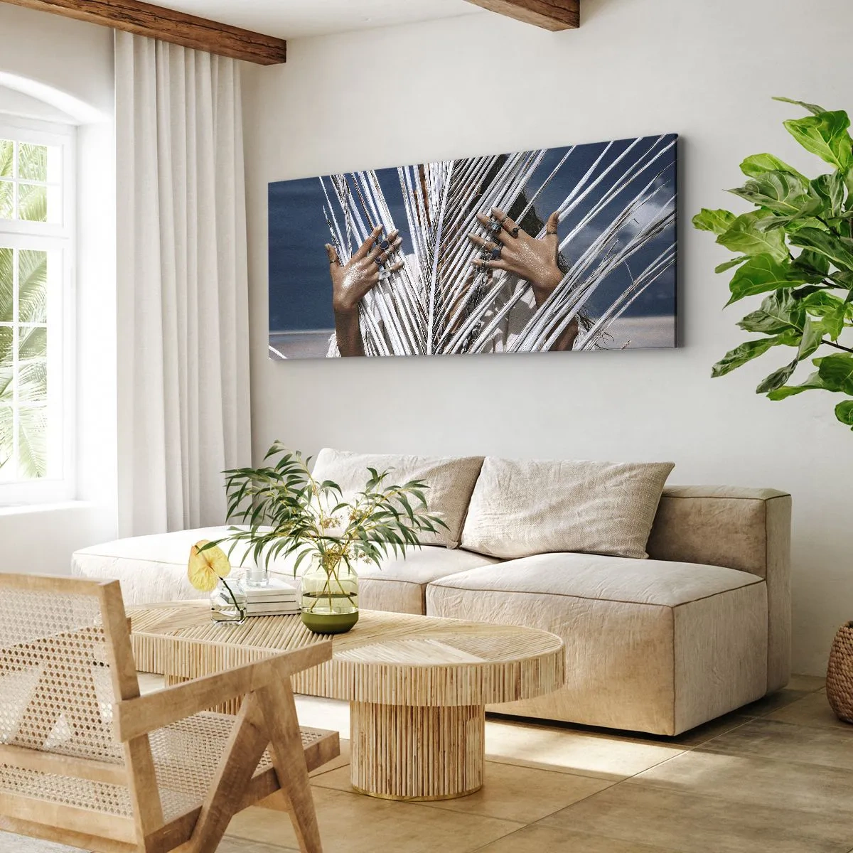 Schilderen op canvas - Het meisje van de sjamaan? - 100x40 cm