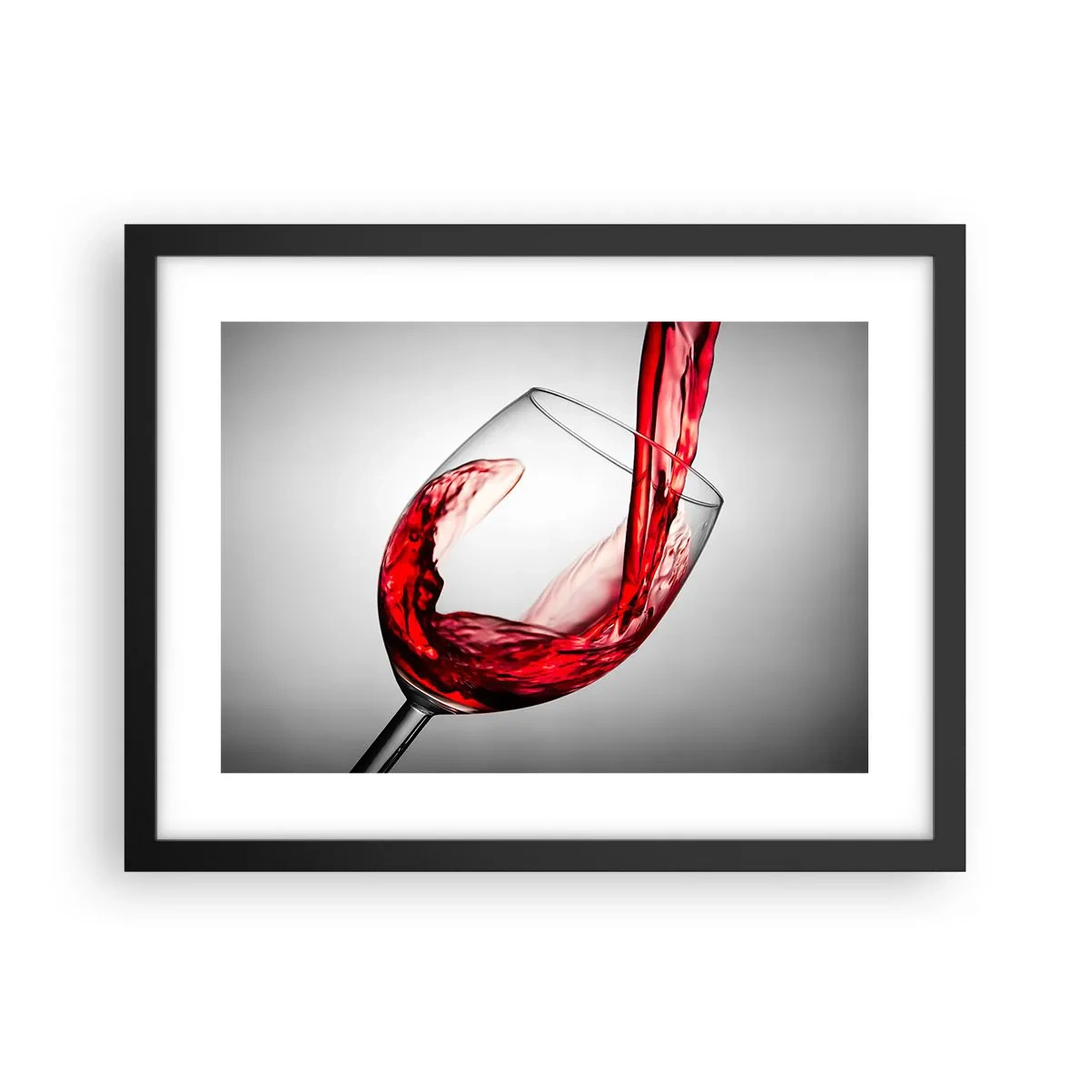 Poster in een zwarte lijst - Kleur - beweging - geluid - 40x30 cm