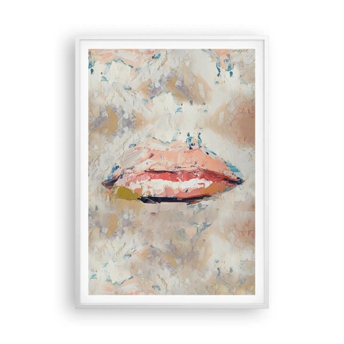 Poster in een witte lijst - Het wekt de zintuigen - 70x100 cm