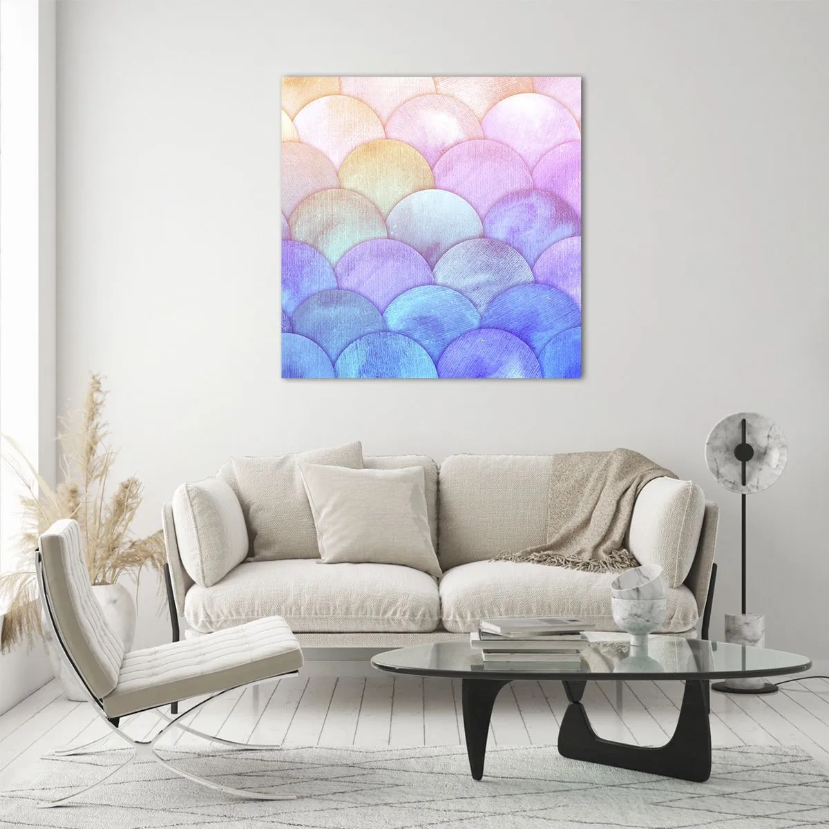 Schilderen op glas - Parel schaal - 60x60 cm