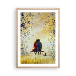 Een poster in een licht eiken lijst - Een magisch moment - 50x70 cm