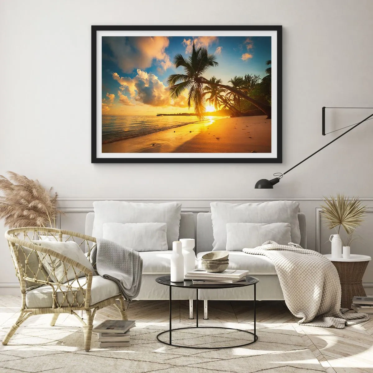Poster in een zwarte lijst - Caribische droom - 40x30 cm