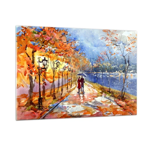 Schilderen op glas - Samen tot de grens van de tijd - 120x80 cm