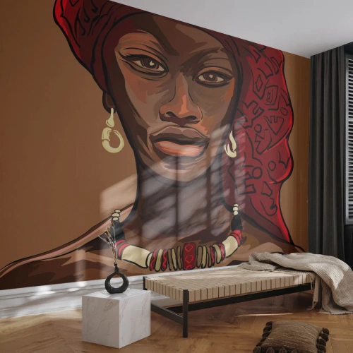 Fotobehang Standard Eco - Ebbenhouten Venus - Vrouw, Afrika, Cultuur - 400x280 cm