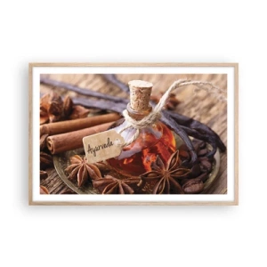 Een poster in een licht eiken lijst - Naar de eenheid van lichaam en geest - 91x61 cm