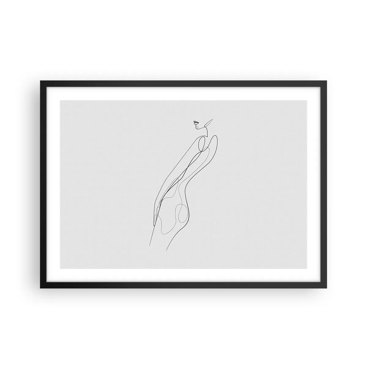 Poster in een zwarte lijst - Gewoon een belofte - 70x50 cm