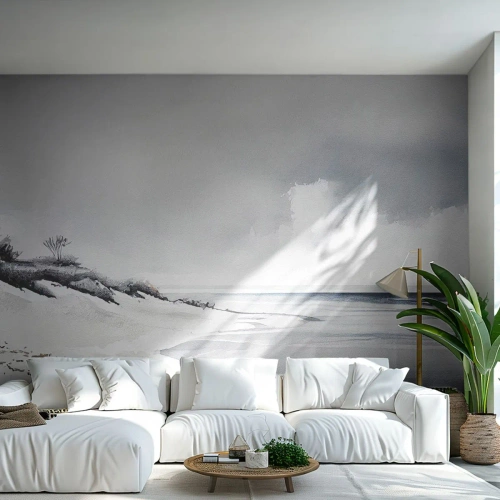 Fotobehang op maat Premium Canvas - Voor altijd samen - Duinen, Strand, Oceaan