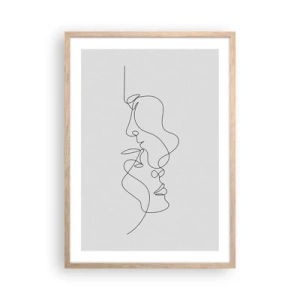 Een poster in een licht eiken lijst - De hitte van bittere verlangens - 50x70 cm