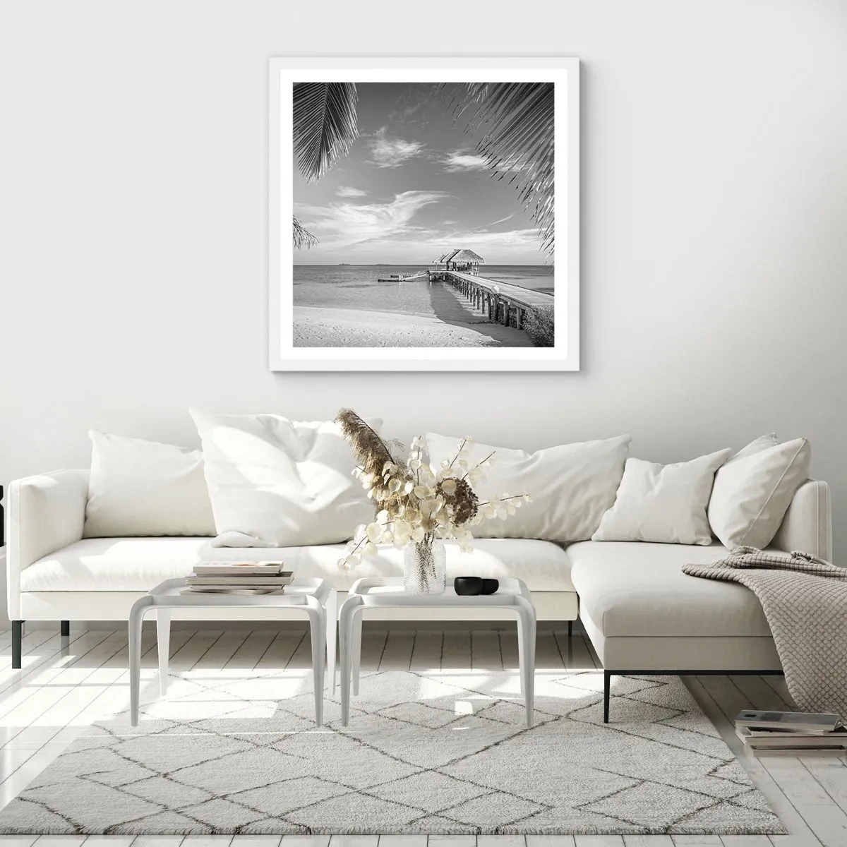 Poster in een witte lijst - Herinnering of droom? - 50x50 cm