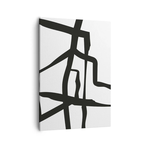 Schilderen op canvas - Zwart-wit ontwerp - 50x70 cm