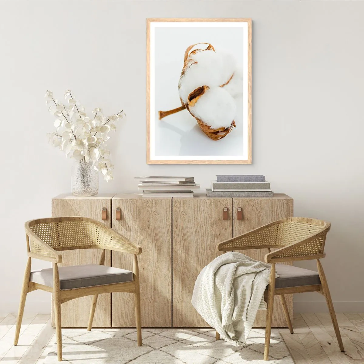 Een poster in een licht eiken lijst - Zacht van aard - 61x91 cm