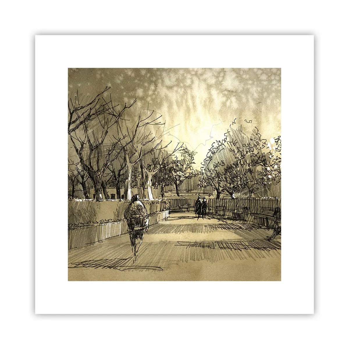 Poster - Een moment gestopt met een veer - 30x30 cm