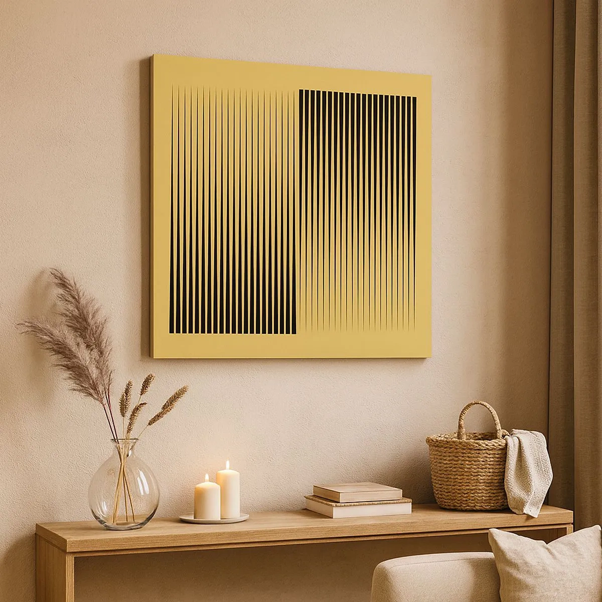 Schilderen op canvas - Vierkant van tegenpolen - 30x30 cm