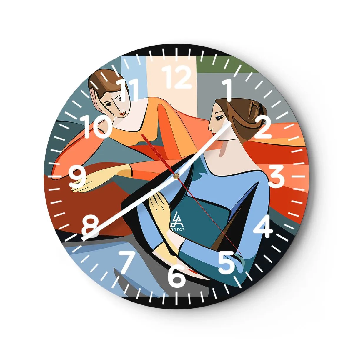 Wandklok - Klok - Een moment van vertrouwen - 40x40 cm