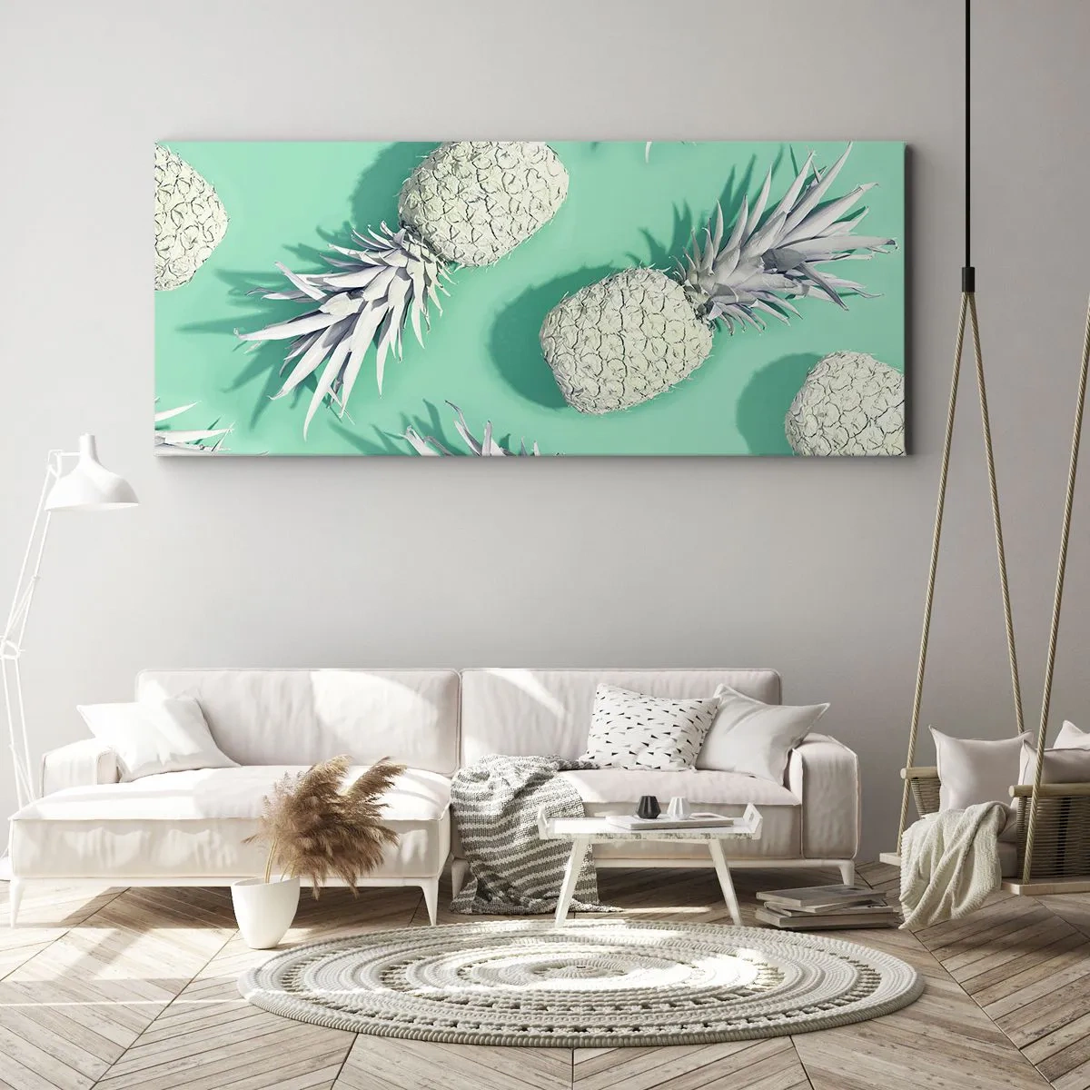 Schilderen op canvas - Het gaat goed met munt - 160x50 cm