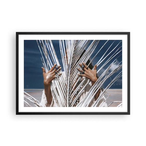 Poster in een zwarte lijst - Het meisje van de sjamaan? - 70x50 cm