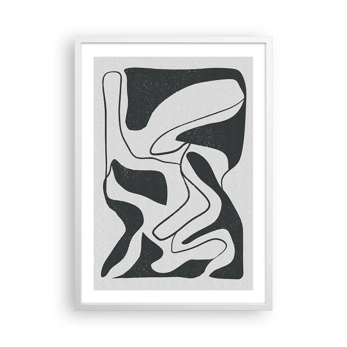Poster in een witte lijst - Abstract doolhofplezier - 50x70 cm
