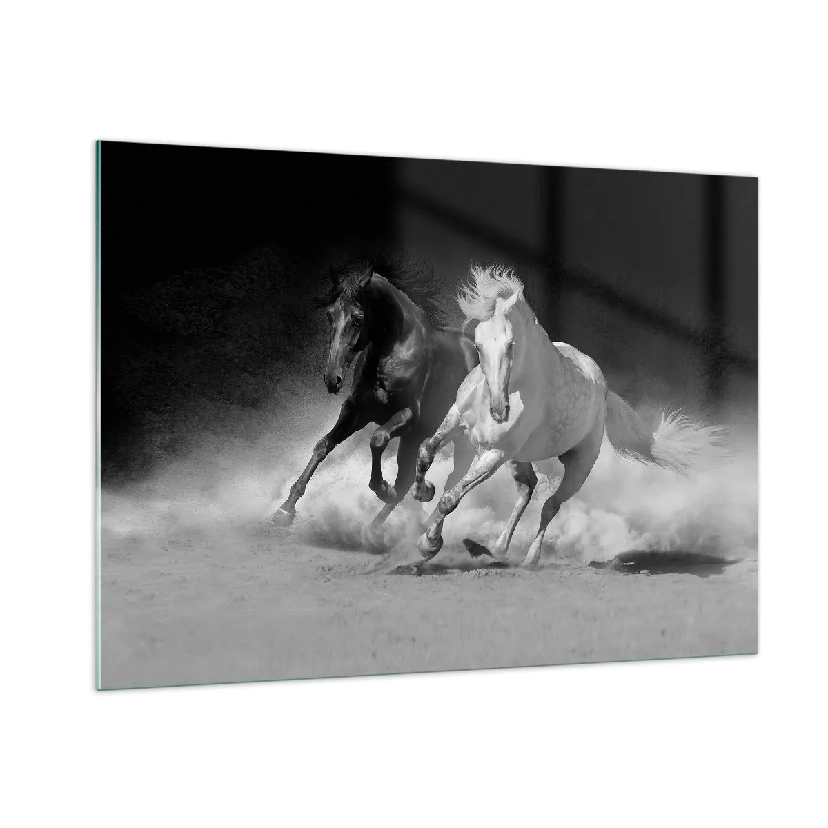 Schilderen op glas - Vrijheidsgalop - 100x70 cm