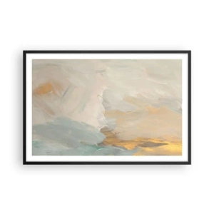 Poster in een zwarte lijst - Abstractie – het land van zachtheid - 91x61 cm