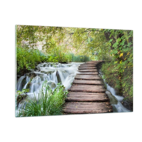 Schilderen op glas - Geen stilstaand water - 120x80 cm