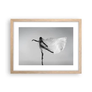 Een poster in een licht eiken lijst - Lichtheid en gratie - 40x30 cm