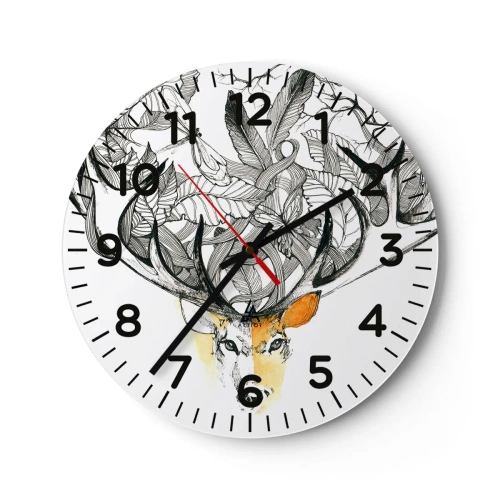 Wandklok - Klok - Hoorns van overvloed - 40x40 cm