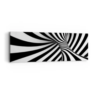 Schilderen op canvas - Compositie: dansende ruimte - 90x30 cm