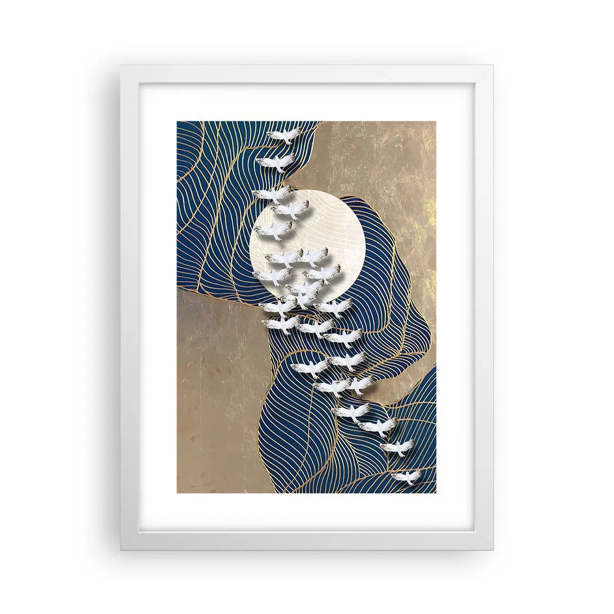 Poster in een witte lijst - Vrijheid, dwalen, gemeenschap - 30x40 cm