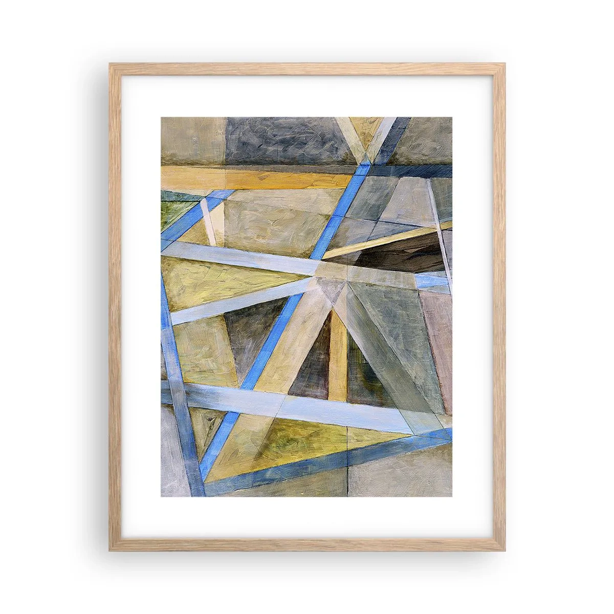 Een poster in een licht eiken lijst - Recht of diagonaal? - 40x50 cm