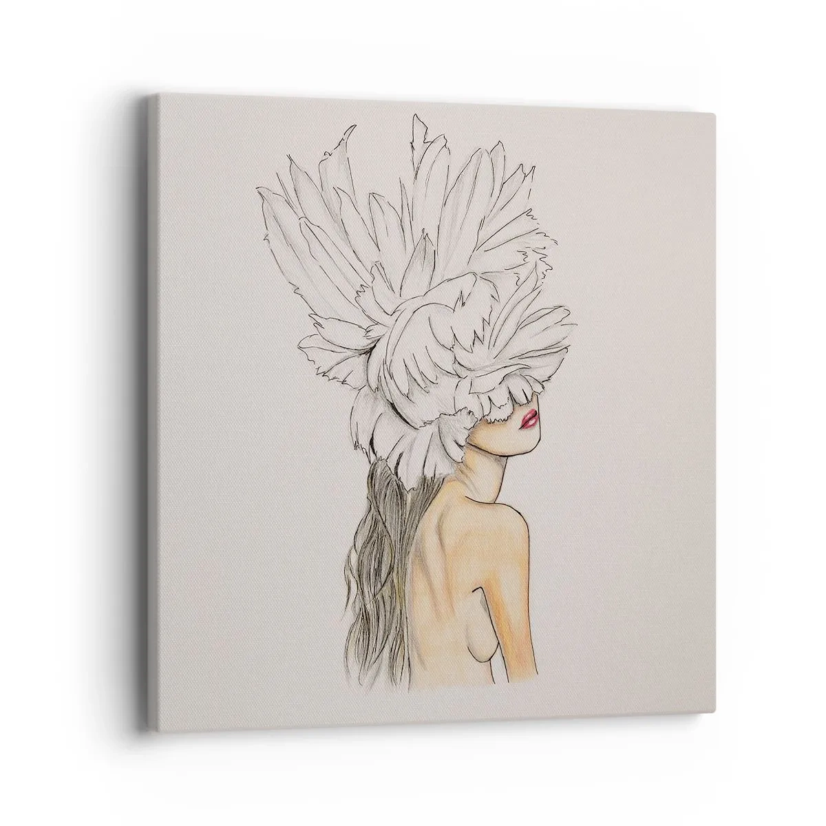 Schilderen op canvas - gekroonde schoonheid - 40x40 cm