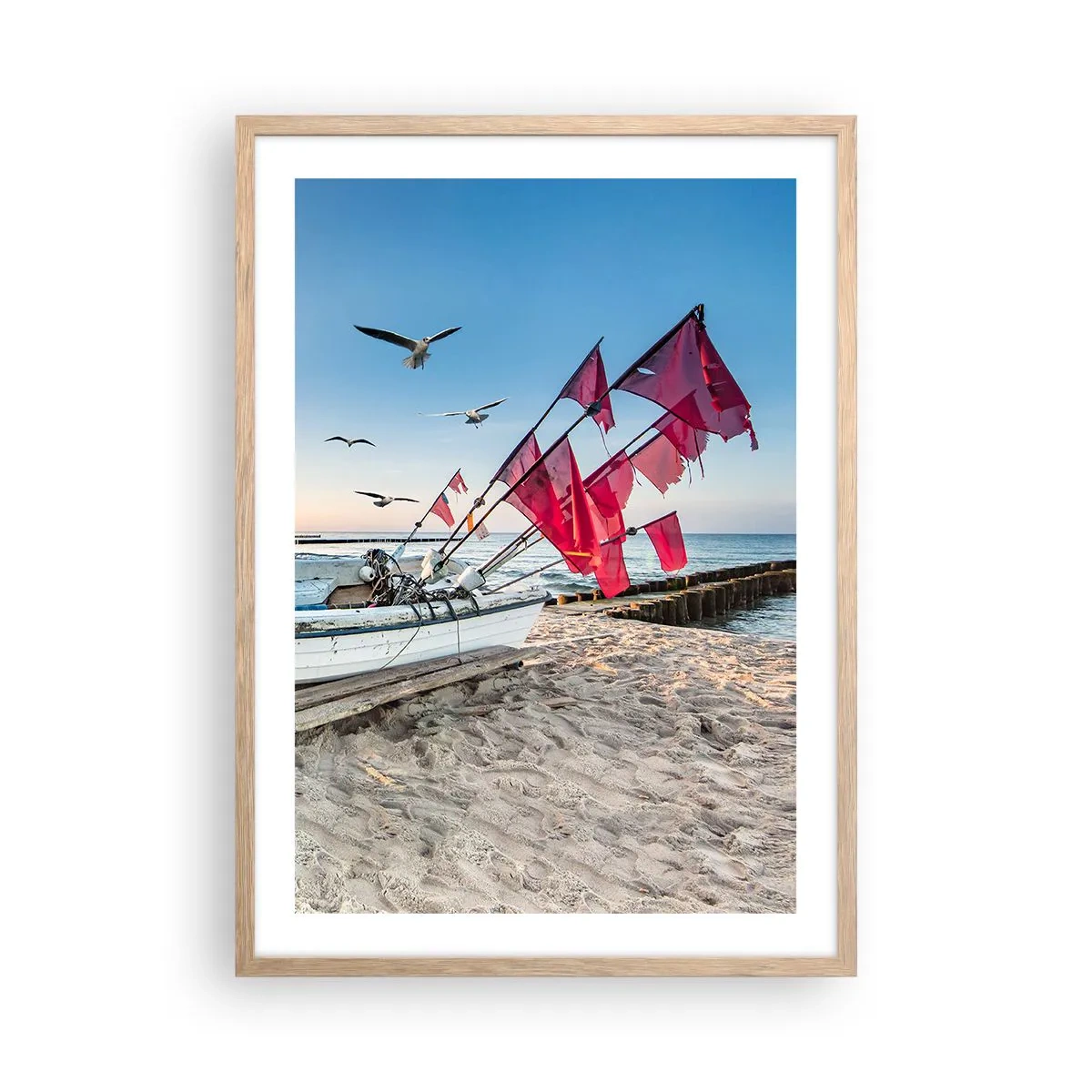 Een poster in een licht eiken lijst - Een welverdiende rust - 50x70 cm