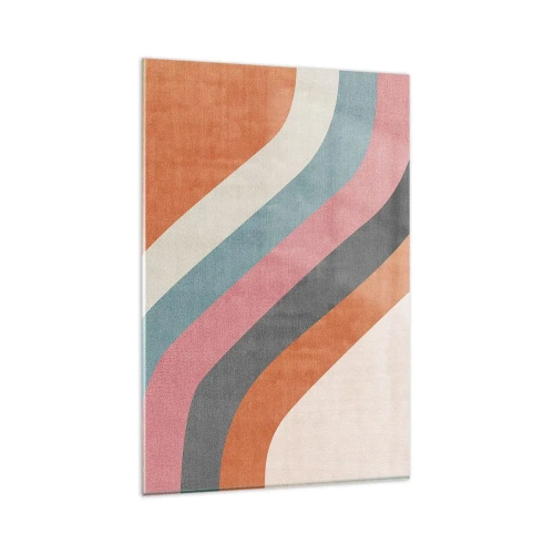 Schilderen op glas - Diagonale compositie – beweging - 80x120 cm