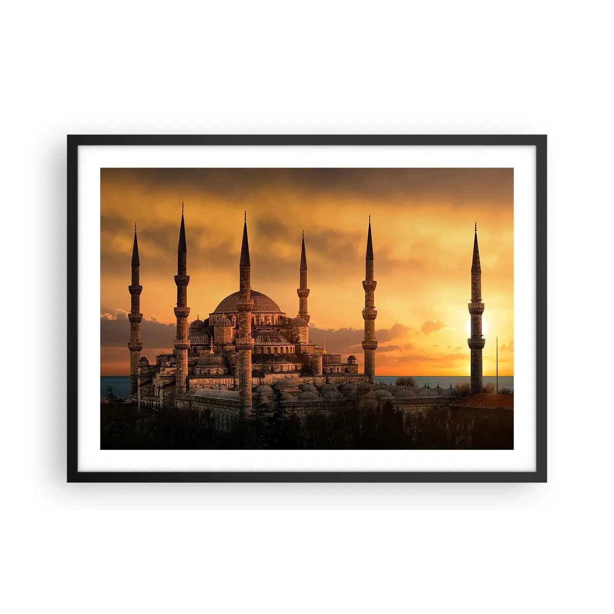 Poster in een zwarte lijst - God is geweldig - 70x50 cm