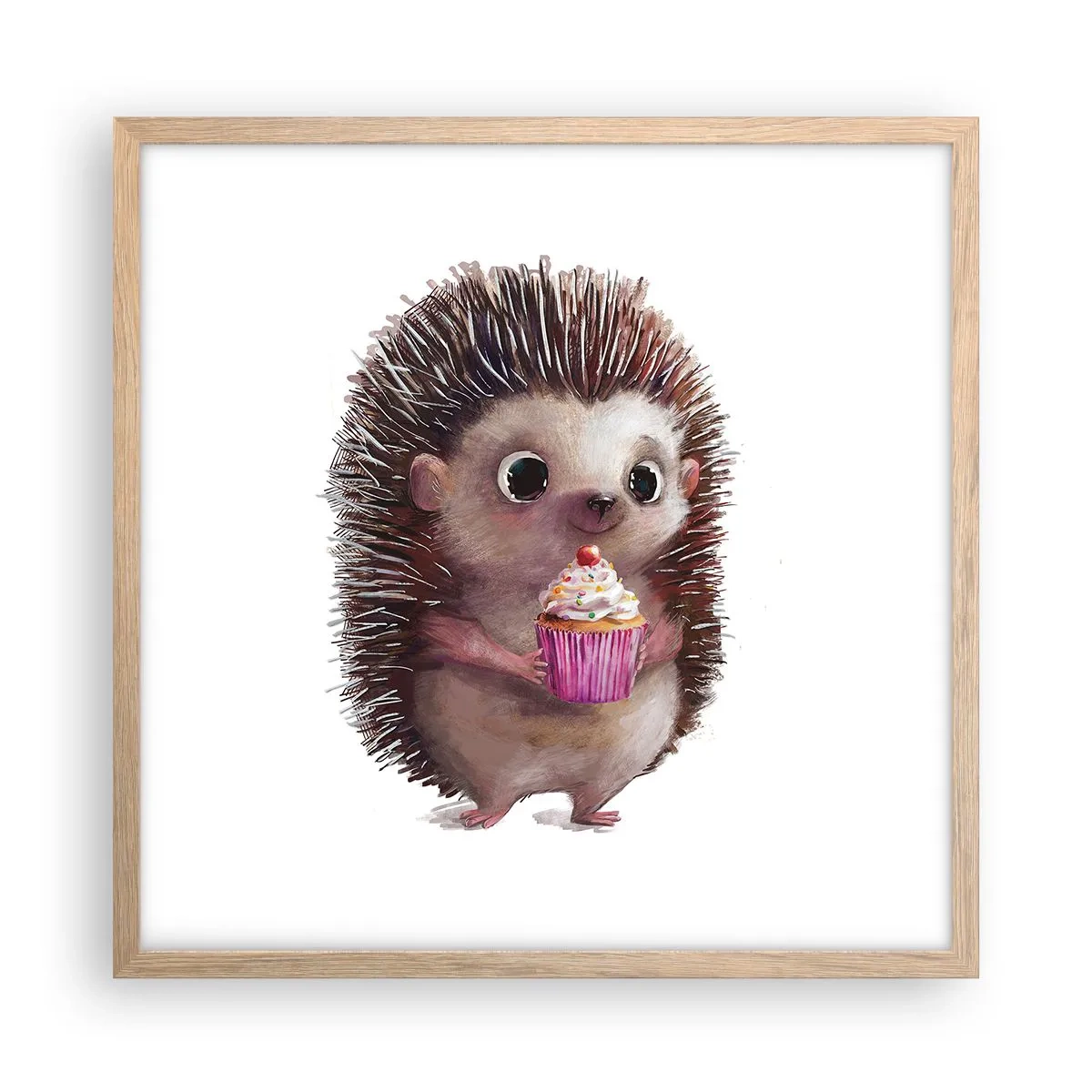 Een poster in een licht eiken lijst - De vakantie is elke dag - 50x50 cm