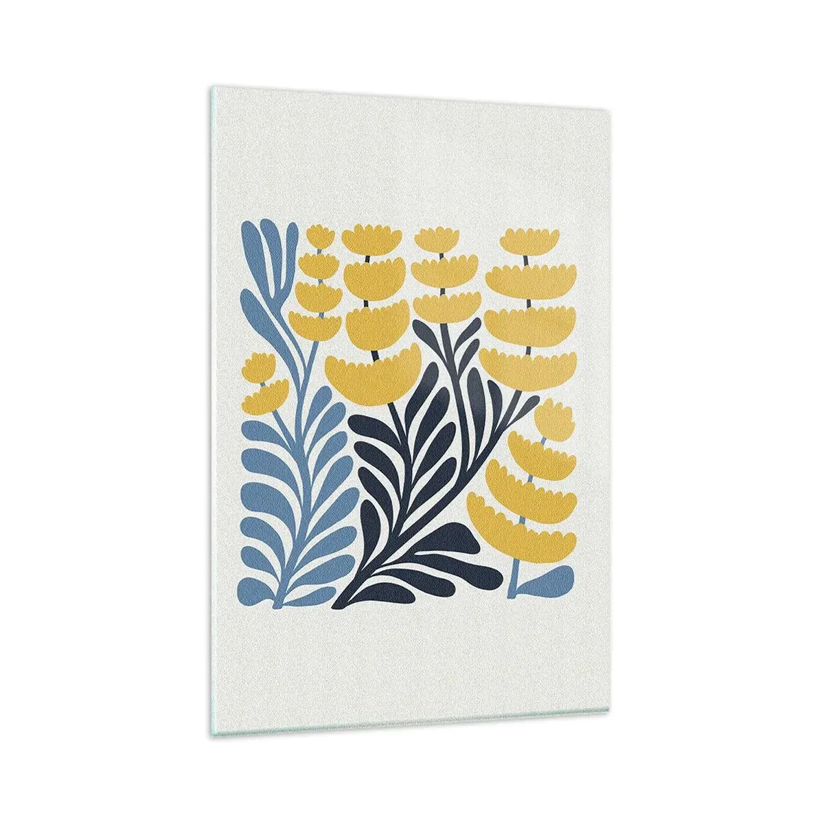 Schilderen op glas - Zonnig bloembed - 80x120 cm