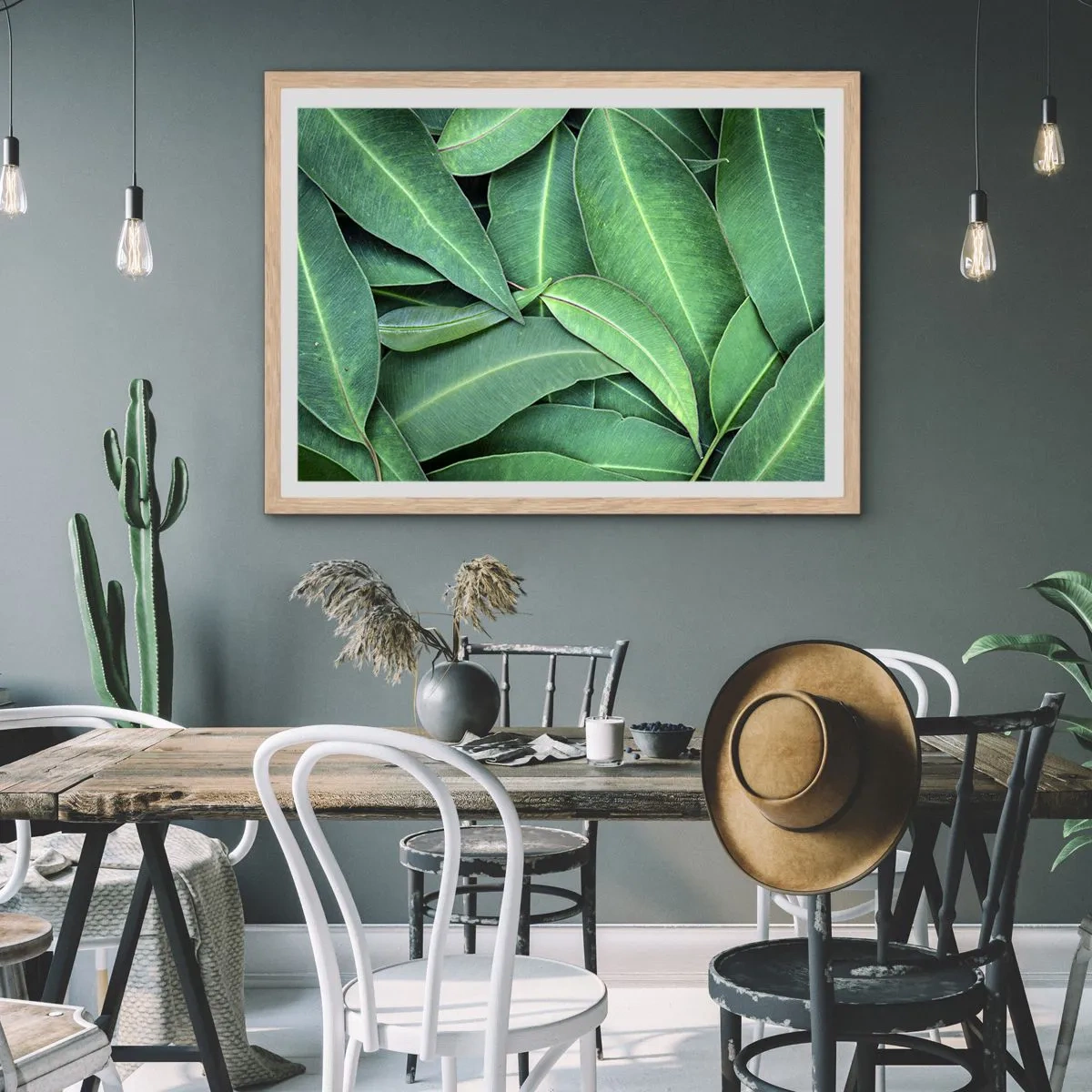 Een poster in een licht eiken lijst - Sappig en fris - 100x70 cm
