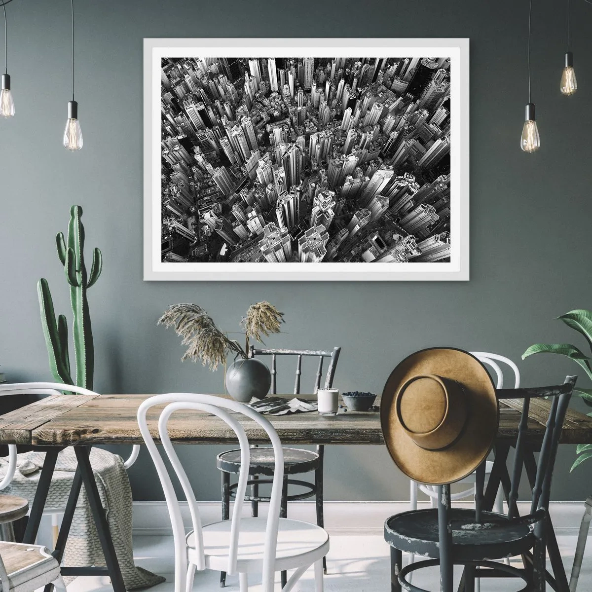 Poster in een witte lijst - Nog steeds hoger en hoger - 100x70 cm