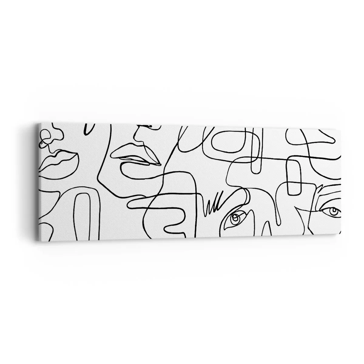 Schilderen op canvas - In verwarde emoties - 90x30 cm