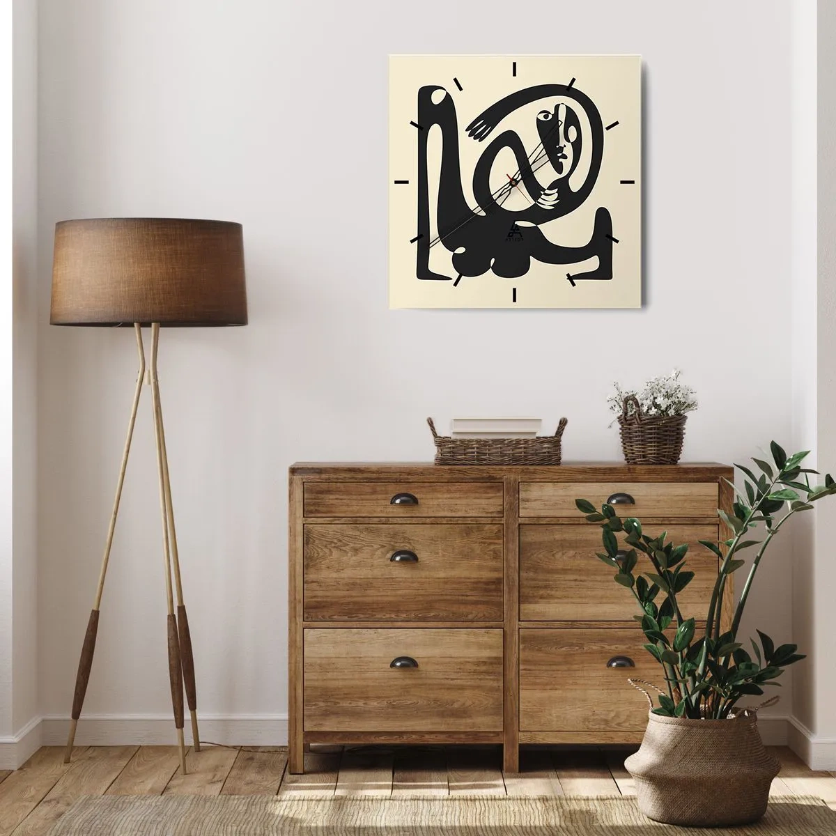 Wandklok - Klok - Bijna Picasso - 40x40 cm