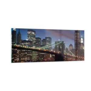 Schilderen op glas - Gloeiende nacht - 100x40 cm