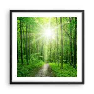 Poster in een zwarte lijst - De groene kathedraal - 50x50 cm