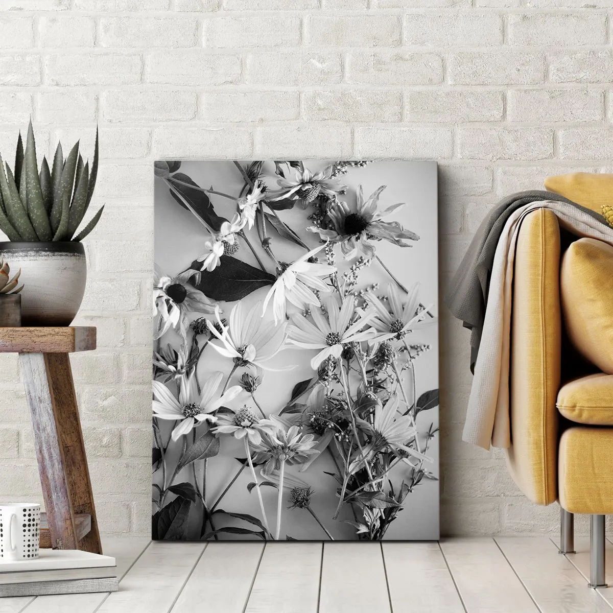 Schilderen op canvas - Niet-boeket bloemen - 45x80 cm
