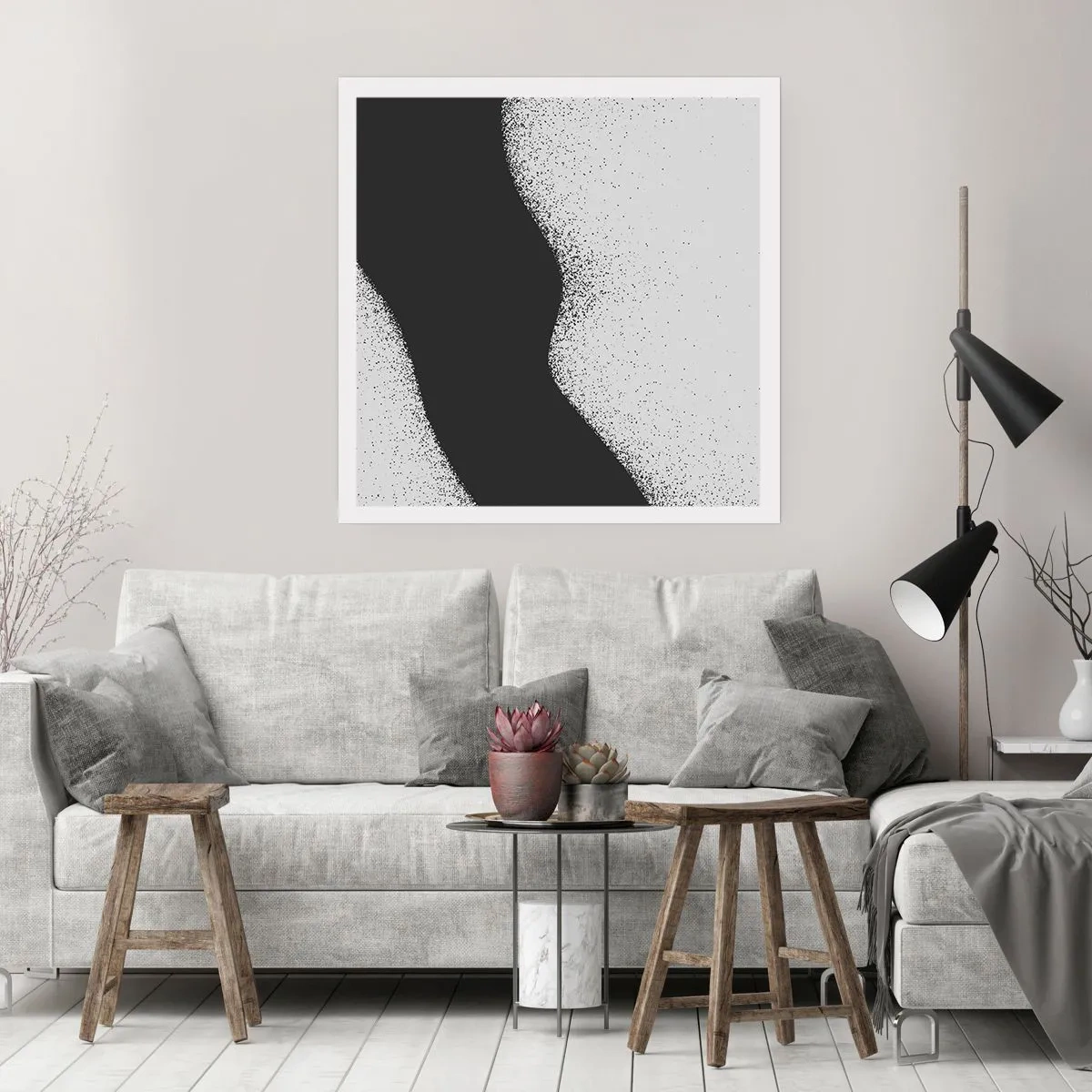 Poster - Vloeibare balans - 30x30 cm