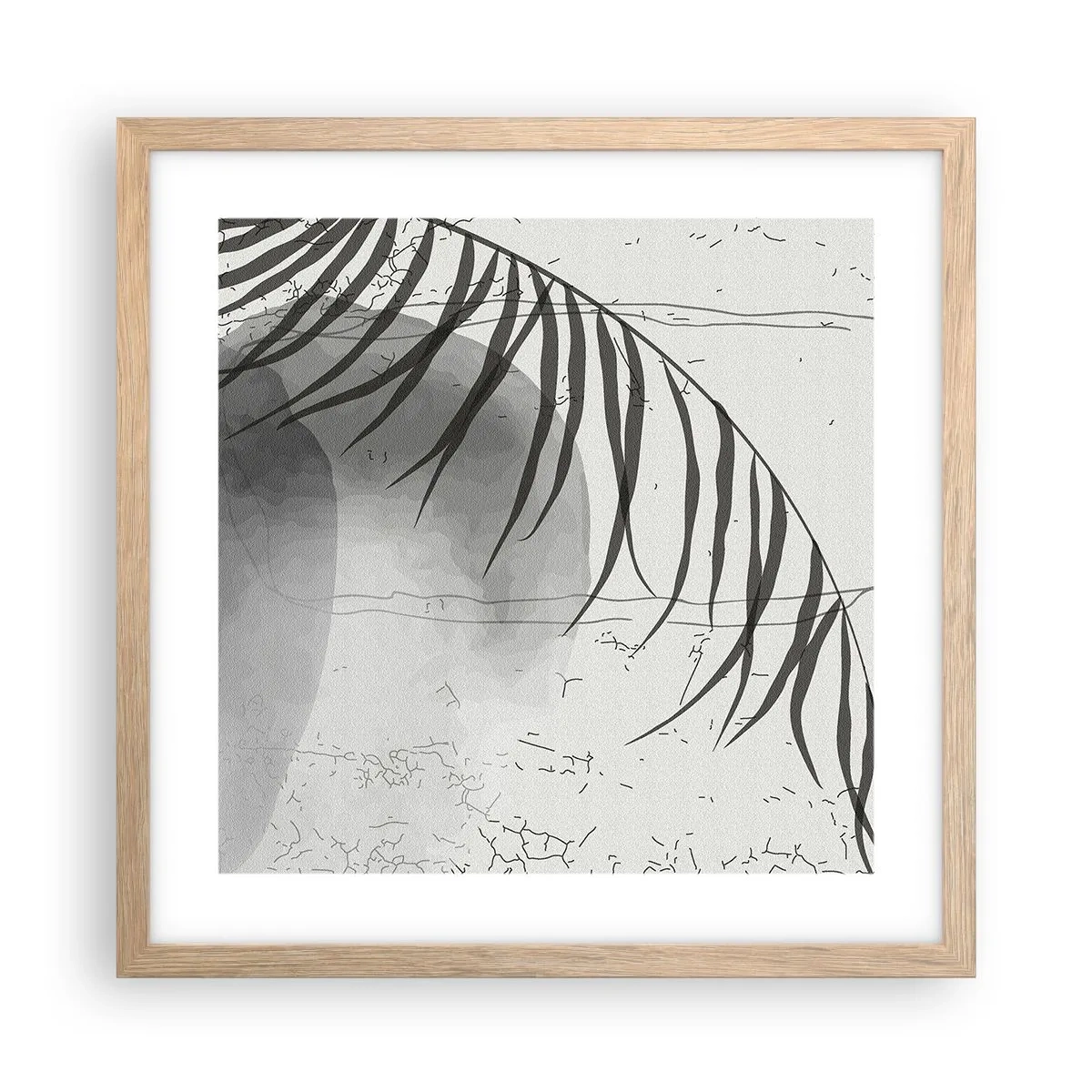 Een poster in een licht eiken lijst - Het subtiele exotisme van de natuur - 40x40 cm