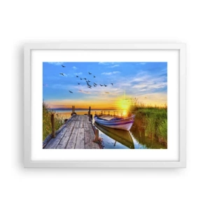 Poster in een witte lijst - Ik zie je morgen - 40x30 cm